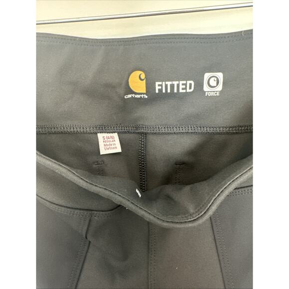 Carhartt Legging Small 4 6 Force Mid-weight Black Pant Work Wicking Fitted - Picture 3 of 6